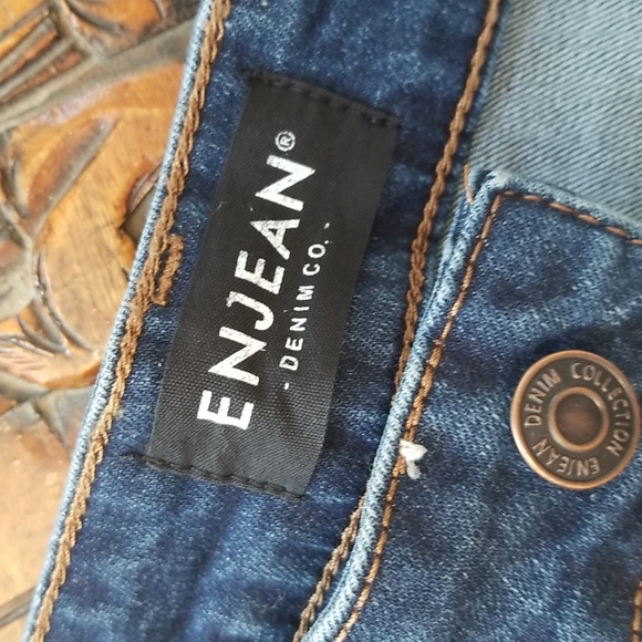 ENJEAN High Rise Button Fly Denim Short Medium NWT - Picture 6 of 6